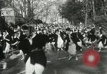 Image of hoop-rolling contest Wellesley Massachusetts USA, 1933, second 26 stock footage video 65675063201