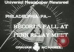 Image of Penn Relay meet Philadelphia Pennsylvania USA, 1933, second 5 stock footage video 65675063206