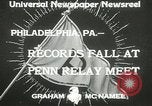 Image of Penn Relay meet Philadelphia Pennsylvania USA, 1933, second 8 stock footage video 65675063206