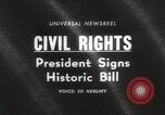 Image of President Johnson signs Civil Rights Act Washington DC USA, 1964, second 3 stock footage video 65675063243