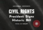 Image of President Johnson signs Civil Rights Act Washington DC USA, 1964, second 4 stock footage video 65675063243