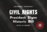 Image of President Johnson signs Civil Rights Act Washington DC USA, 1964, second 5 stock footage video 65675063243