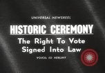 Standbild Voting Rights Act von 1965 Washington DC USA, 1965, aus Sekunde 3 historischem Filmmaterial Videoclip 65675063257