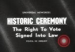 Standbild Voting Rights Act von 1965 Washington DC USA, 1965, aus Sekunde 5 historischem Filmmaterial Videoclip 65675063257