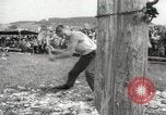 Image of tree-chopping and sawing contest Bavaria Germany, 1967, second 13 stock footage video 65675063266