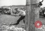 Image of tree-chopping and sawing contest Bavaria Germany, 1967, second 14 stock footage video 65675063266