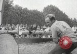 Image of tree-chopping and sawing contest Bavaria Germany, 1967, second 28 stock footage video 65675063266