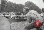Image of tree-chopping and sawing contest Bavaria Germany, 1967, second 30 stock footage video 65675063266