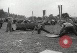 Image of tree-chopping and sawing contest Bavaria Germany, 1967, second 32 stock footage video 65675063266