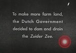 Image of dam on Zuider Zee Netherlands, 1940, second 3 stock footage video 65675063271