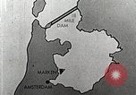 Image of dam on Zuider Zee Netherlands, 1940, second 27 stock footage video 65675063271