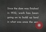 Image of dam on Zuider Zee Netherlands, 1940, second 31 stock footage video 65675063271