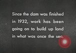 Image of dam on Zuider Zee Netherlands, 1940, second 36 stock footage video 65675063271