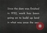 Image of dam on Zuider Zee Netherlands, 1940, second 38 stock footage video 65675063271
