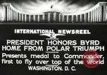 Image of Commander Richard Byrd Washington DC USA, 1927, second 16 stock footage video 65675063338