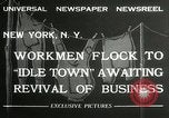Immagine di American disoccupati operai New York City USA, 1932, secondo 3 filmato di repertorio 65675063353