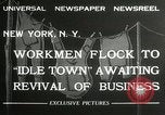 Immagine di American disoccupati operai New York City USA, 1932, secondo 5 filmato di repertorio 65675063353