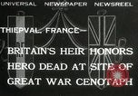 Immagine di Cerimonie presso il cenotafio Thiepval Francia, 1932, secondo 1 filmato di repertorio 65675063354