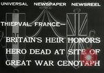 Immagine di Cerimonie presso il cenotafio Thiepval Francia, 1932, secondo 5 filmato di repertorio 65675063354