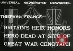 Immagine di Cerimonie presso il cenotafio Thiepval Francia, 1932, secondo 6 filmato di repertorio 65675063354