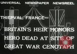 Immagine di Cerimonie presso il cenotafio Thiepval Francia, 1932, secondo 8 filmato di repertorio 65675063354