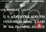 Image Jeux olympiques de 1932 Los Angeles California USA, 1932, de la seconde 1 séquences d'archives historiques vidéo 65675063355