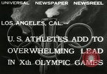 Image Jeux olympiques de 1932 Los Angeles California USA, 1932, de la seconde 4 séquences d'archives historiques vidéo 65675063355