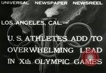 Image Jeux olympiques de 1932 Los Angeles California USA, 1932, de la seconde 7 séquences d'archives historiques vidéo 65675063355