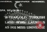 Immagine di Miss Universo contest Spa in Belgio, 1932, secondo 6 filmato di repertorio 65675063357