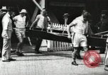 Image of Harvard 8 man crew participating in regatta on Thames River at New Lon New London Connecticut USA, 1900, second 4 stock footage video 65675063383