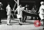 Image of Harvard 8 man crew participating in regatta on Thames River at New Lon New London Connecticut USA, 1900, second 7 stock footage video 65675063383