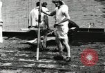 Image of Harvard 8 man crew participating in regatta on Thames River at New Lon New London Connecticut USA, 1900, second 17 stock footage video 65675063383