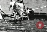 Image of Harvard 8 man crew participating in regatta on Thames River at New Lon New London Connecticut USA, 1900, second 21 stock footage video 65675063383