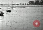Image of Harvard 8 man crew participating in regatta on Thames River at New Lon New London Connecticut USA, 1900, second 38 stock footage video 65675063383