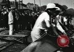 Image of Harvard 8 man crew participating in regatta on Thames River at New Lon New London Connecticut USA, 1900, second 49 stock footage video 65675063383