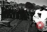 Image of Harvard 8 man crew participating in regatta on Thames River at New Lon New London Connecticut USA, 1900, second 50 stock footage video 65675063383