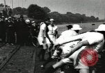 Image of Harvard 8 man crew participating in regatta on Thames River at New Lon New London Connecticut USA, 1900, second 51 stock footage video 65675063383