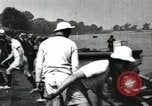 Image of Harvard 8 man crew participating in regatta on Thames River at New Lon New London Connecticut USA, 1900, second 52 stock footage video 65675063383