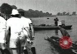 Image of Harvard 8 man crew participating in regatta on Thames River at New Lon New London Connecticut USA, 1900, second 53 stock footage video 65675063383