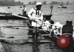 Image of Harvard 8 man crew participating in regatta on Thames River at New Lon New London Connecticut USA, 1900, second 54 stock footage video 65675063383