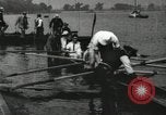 Image of Harvard 8 man crew participating in regatta on Thames River at New Lon New London Connecticut USA, 1900, second 62 stock footage video 65675063383