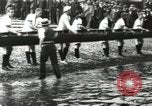 Image of Scenes from an annual Harvard and Yale rowing race on the Thames River New London Connecticut USA, 1900, second 14 stock footage video 65675063384