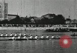 Image of Scenes from an annual Harvard and Yale rowing race on the Thames River New London Connecticut USA, 1900, second 36 stock footage video 65675063384