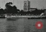 Image of Scenes from an annual Harvard and Yale rowing race on the Thames River New London Connecticut USA, 1900, second 43 stock footage video 65675063384
