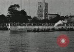 Image of Scenes from an annual Harvard and Yale rowing race on the Thames River New London Connecticut USA, 1900, second 44 stock footage video 65675063384