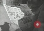 Image of Soviet Union first atomic bomb test revealed New York City USA, 1949, second 17 stock footage video 65675063476