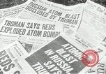 Image of Soviet Union first atomic bomb test revealed New York City USA, 1949, second 30 stock footage video 65675063476