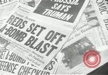 Image of Soviet Union first atomic bomb test revealed New York City USA, 1949, second 34 stock footage video 65675063476