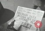 Image of Soviet Union first atomic bomb test revealed New York City USA, 1949, second 44 stock footage video 65675063476