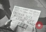 Image of Soviet Union first atomic bomb test revealed New York City USA, 1949, second 45 stock footage video 65675063476